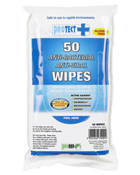 Click to Enlarge Picture of ProRep Protect Hand and Surface Wipes 50 Pack