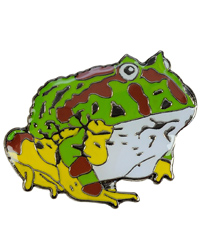 Picture of Blue Bug Pin Badge Horned Frog