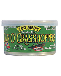 Click to Enlarge Picture of Zoo Med Can O' Grasshoppers 35g
