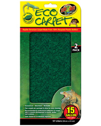 Click to Enlarge Picture of Zoo Med Eco Carpet 15 Gallon 30 x 61 cm - 2 Pack