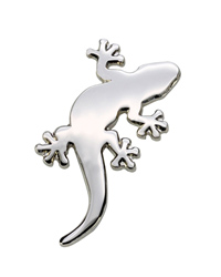 Picture of Blue Bug Pin Badge Gecko Silver