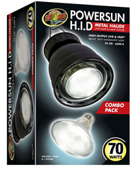 Click to Enlarge Picture of Zoo Med Powersun HID Metal Halide Combo 70W