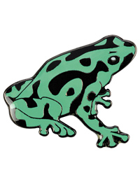 Picture of Blue Bug Pin Badge Frog Green