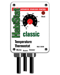 Click to Enlarge Picture of HabiStat Temperature Thermostat 300W White