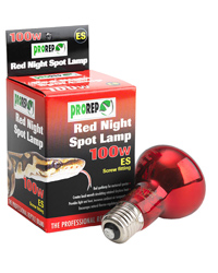 Click to Enlarge Picture of ProRep Red Night Spot Lamp 100W Edison Screw