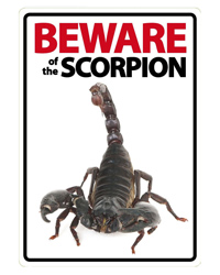 Picture of Beware of the Scorpion Sign 