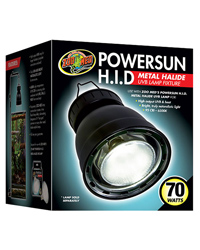 Click to Enlarge Picture of Zoo Med Powersun HID Metal Halide Fixture 70W 70W